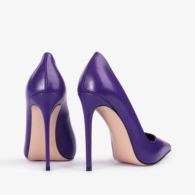 Le Silla Décolleté pelle viola kamala Super sconto