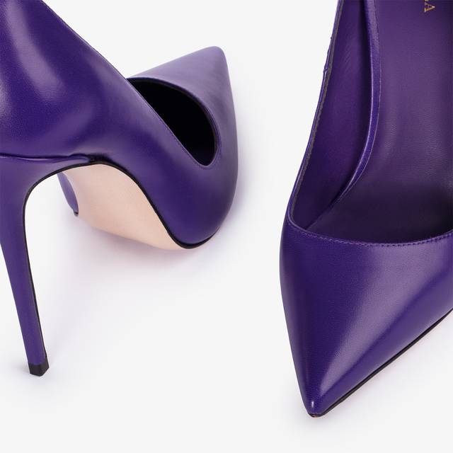Le Silla Décolleté pelle viola kamala Super sconto
