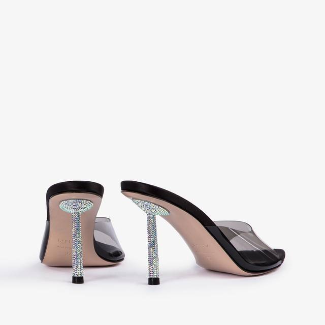 Le Silla Sandalo plexy nero Enormi sconti