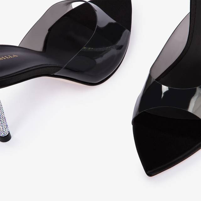 Le Silla Sandalo plexy nero Enormi sconti