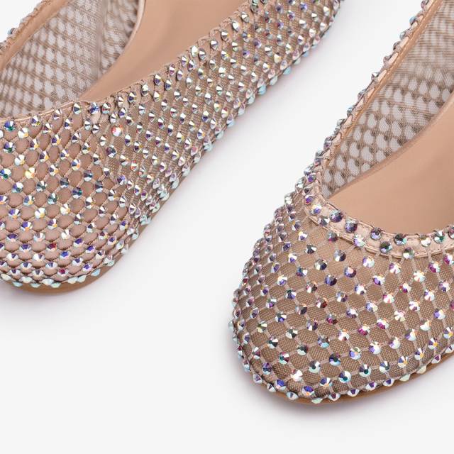 Le Silla Ballerina gioiello rete nude skin con Cristalli Officina