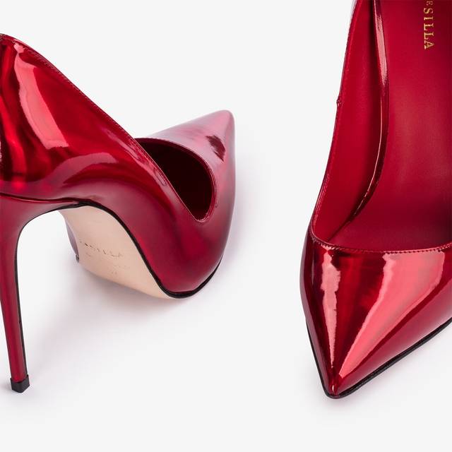 Le Silla Décolleté iridescente rossa rebel Vendita