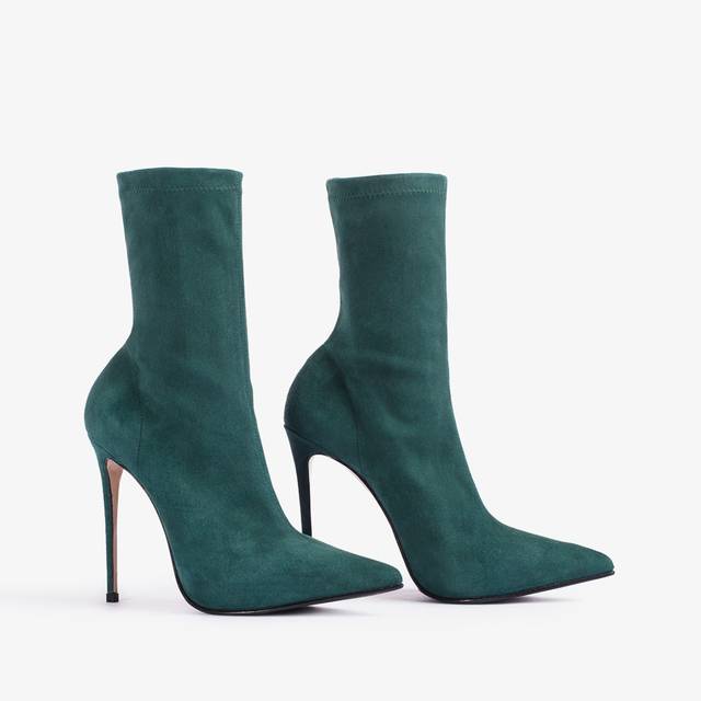 Le Silla Stivaletto camoscio stretch verde balance Vendita Calda