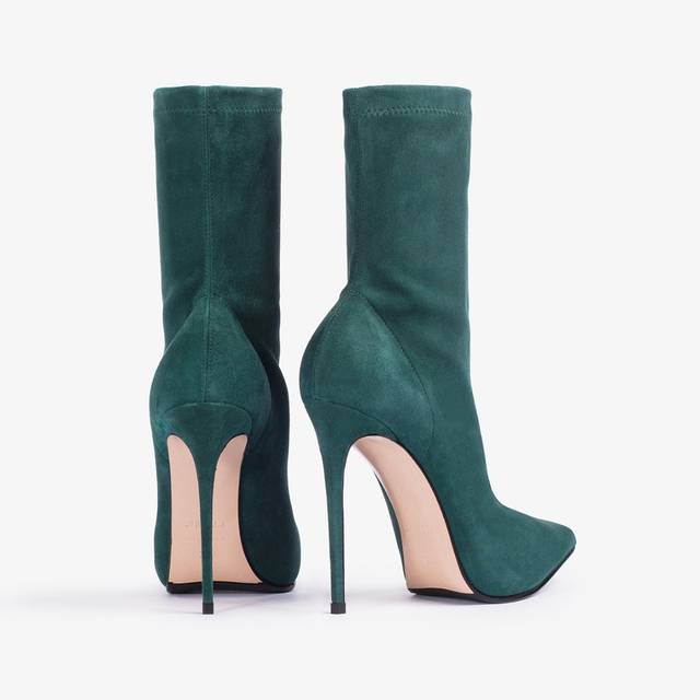 Le Silla Stivaletto camoscio stretch verde balance Vendita Calda