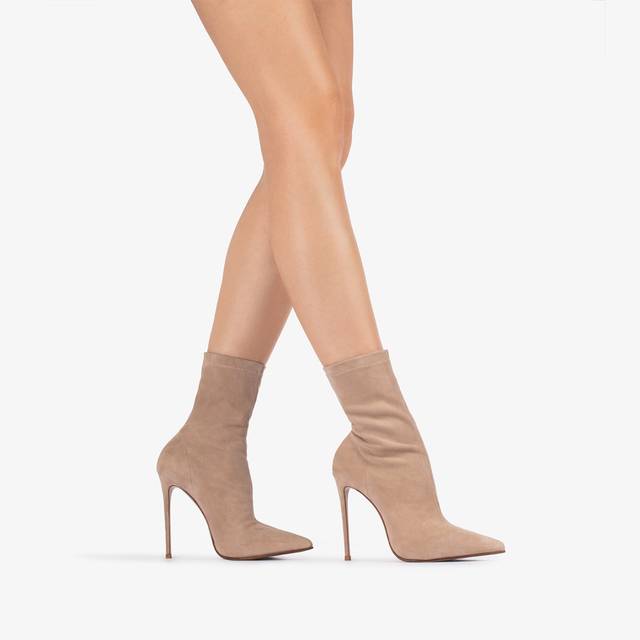 Le Silla Stivaletto camoscio stretch beige tower Saldi Di Fabbrica