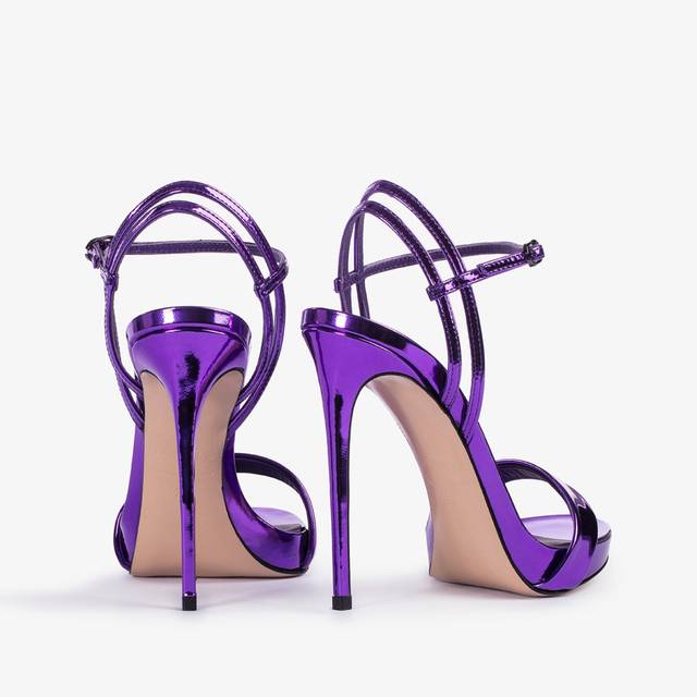 Le Silla Sandalo metallizzato viola kamala Moda