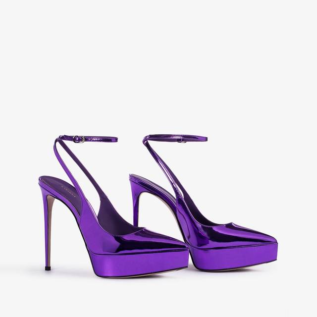 Le Silla Slingback con plateau metallizzata viola kamala Negozio online di fabbrica