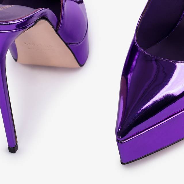 Le Silla Slingback con plateau metallizzata viola kamala Negozio online di fabbrica