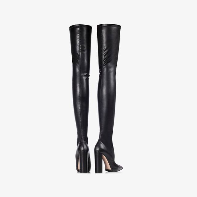Le Silla Stivale sopra il ginocchio pelle vegan stretch nero Black Friday