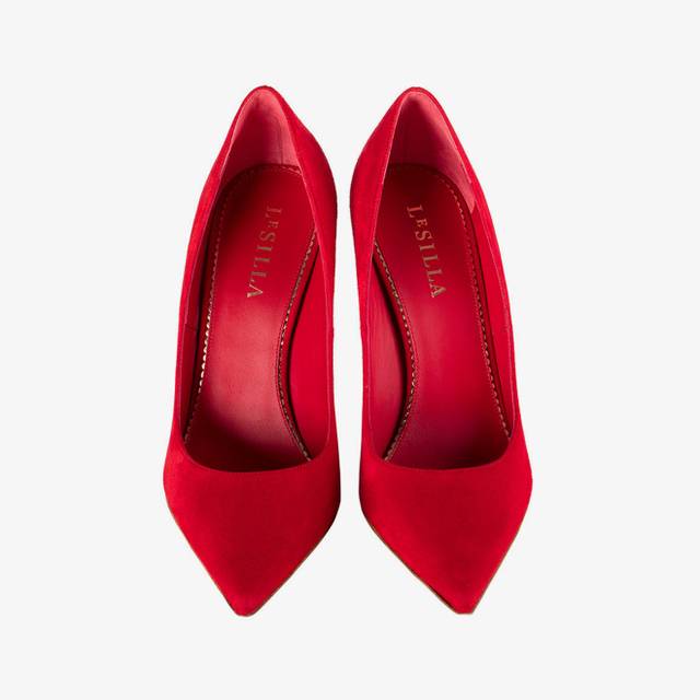 Le Silla Décolleté camoscio rosso Vendita calda