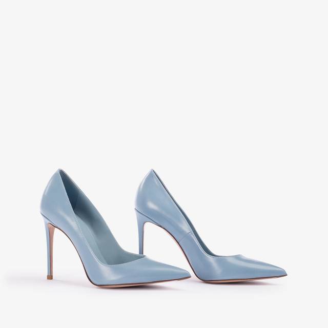 Le Silla Décolleté pelle azzurro nilo Offerta migliore
