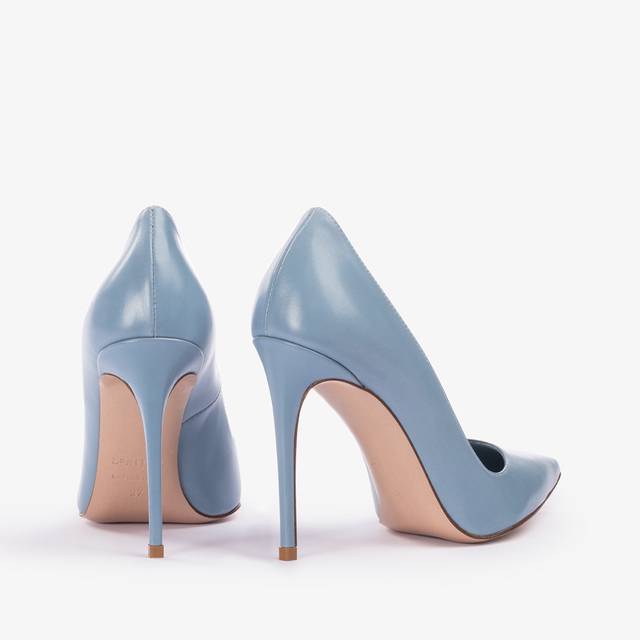 Le Silla Décolleté pelle azzurro nilo Offerta migliore