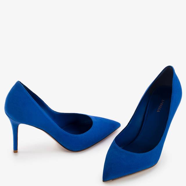 Le Silla Décolleté camoscio blu persia Latest fashion