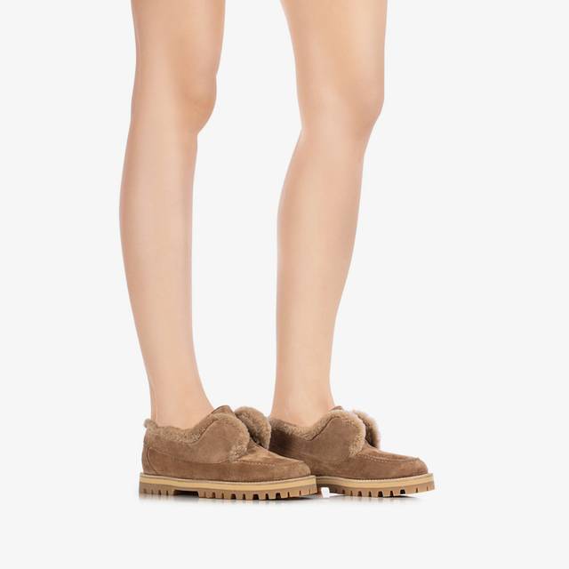 Le Silla Mocassino camoscio marrone ginger con fodera montone Comprane uno, ottenene uno gratis