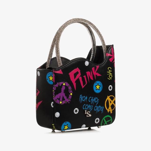Le Silla Mini bag pelle nera e fucsia e Cristalli Super Saving Price