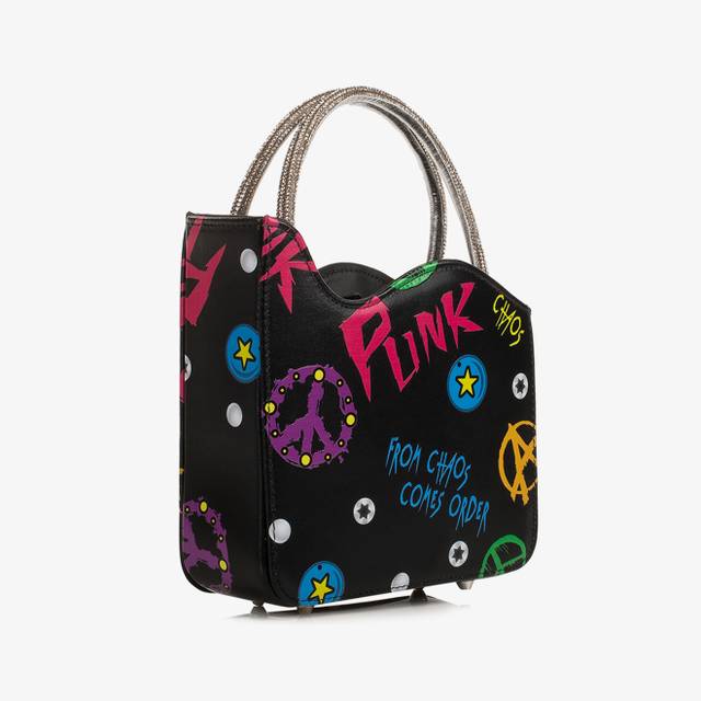 Le Silla Mini bag pelle nera e fucsia e Cristalli Super Saving Price