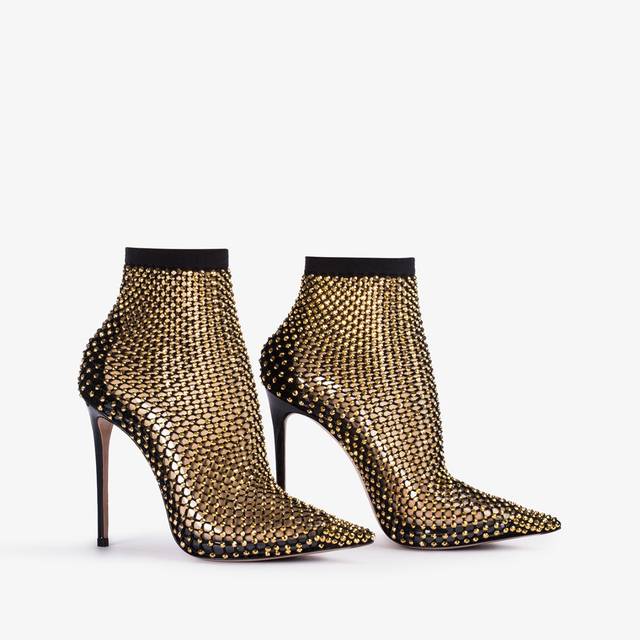 Le Silla Stivaletto calza nera e Cristalli oro Offerta settimanale