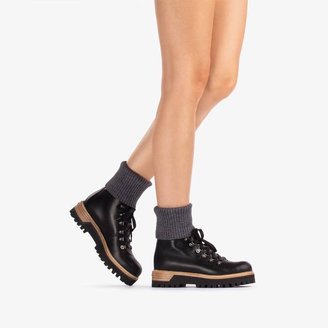 Le Silla Stivaletto trekking pelle nera Offerta speciale della fabbrica