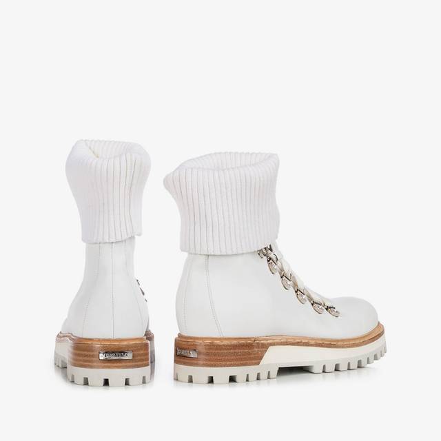 Le Silla Stivaletto trekking pelle bianco Sostegno trimestrale