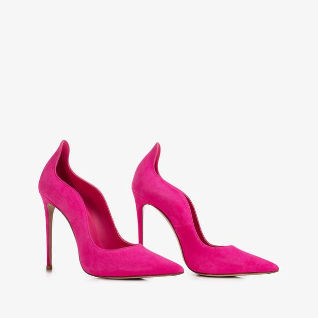 Le Silla Décolleté camoscio fucsia bouganville Trasporto libero internazionale
