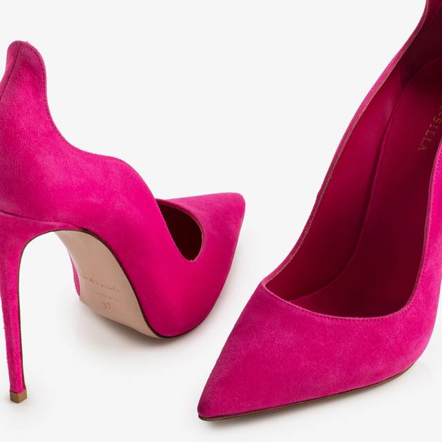 Le Silla Décolleté camoscio fucsia bouganville Trasporto libero internazionale