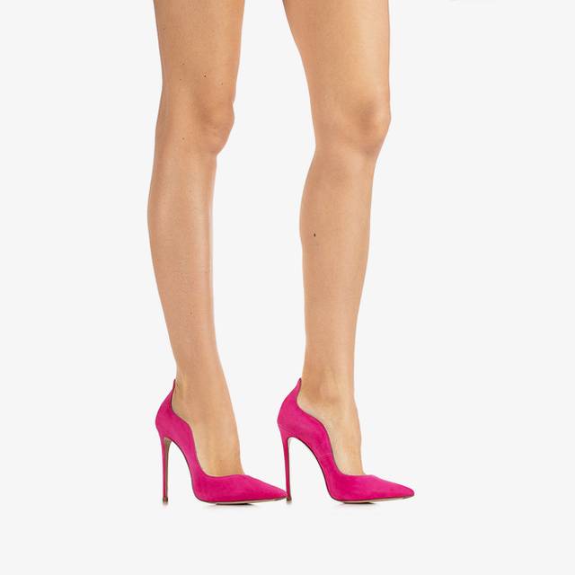 Le Silla Décolleté camoscio fucsia bouganville Trasporto libero internazionale