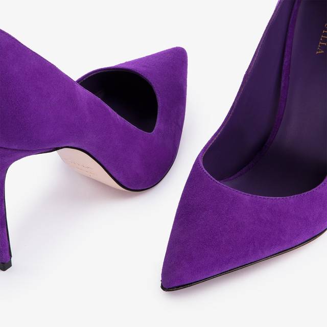 Le Silla Décolleté camoscio viola kamala Esporta salva