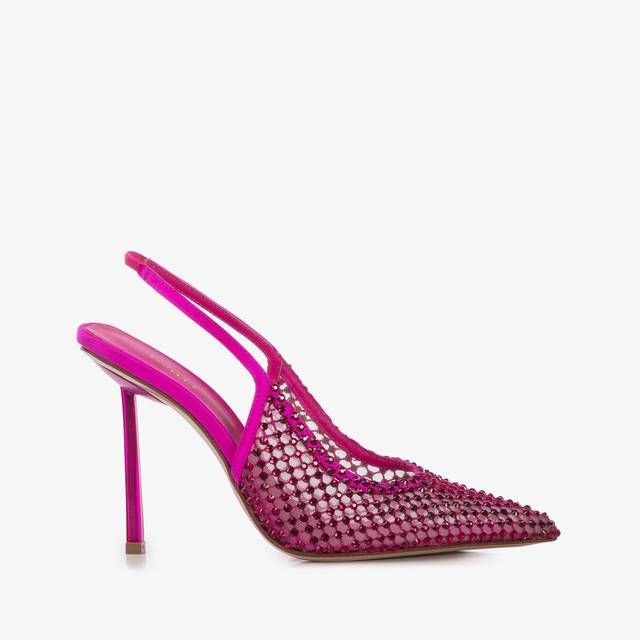 Le Silla Slingback gioiello rete fucsia bouganville Italy