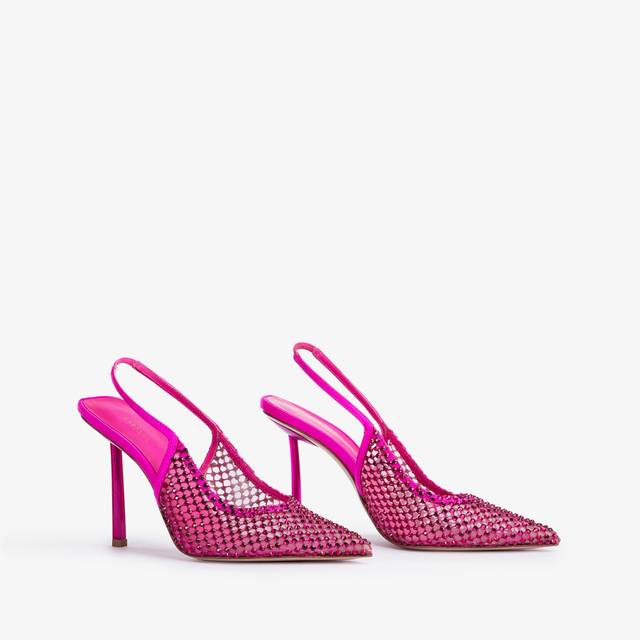 Le Silla Slingback gioiello rete fucsia bouganville Italy