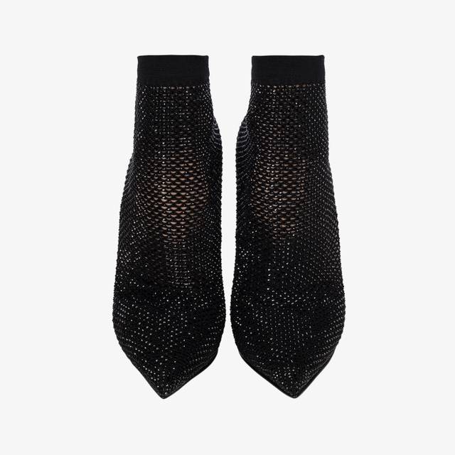 Le Silla Stivaletto calza nera con Cristalli Qualità