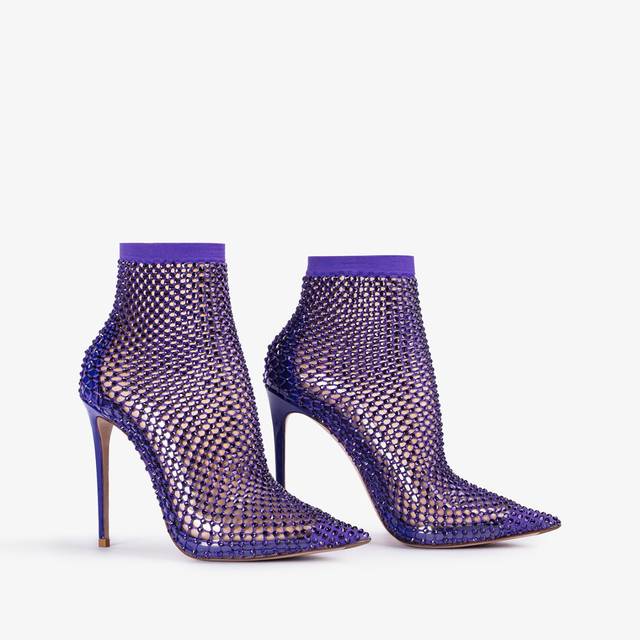 Le Silla Stivaletto calza e Cristalli viola kamala Vendita