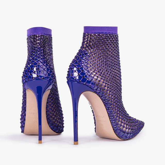 Le Silla Stivaletto calza e Cristalli viola kamala Vendita