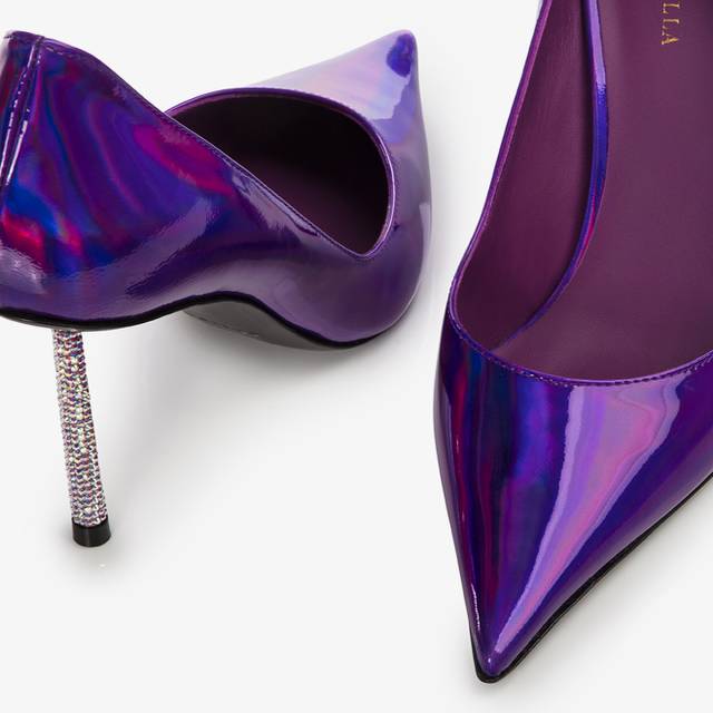 Le Silla Décolleté iridescente viola kamala Negozi Online