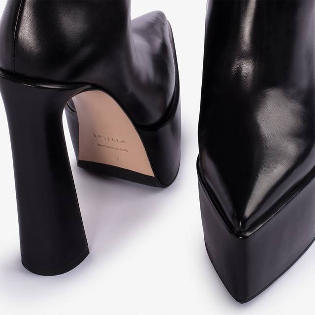 Le Silla Stivaletto con plateau pelle nero Vendita Calda