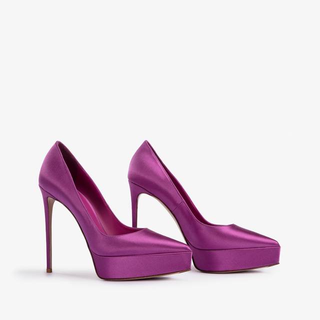 Le Silla Décolleté con plateau satin lavanda darling Vendite Flash