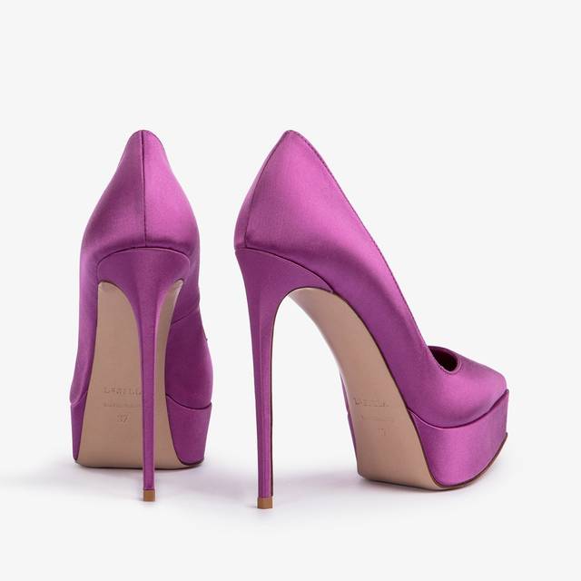Le Silla Décolleté con plateau satin lavanda darling Vendite Flash