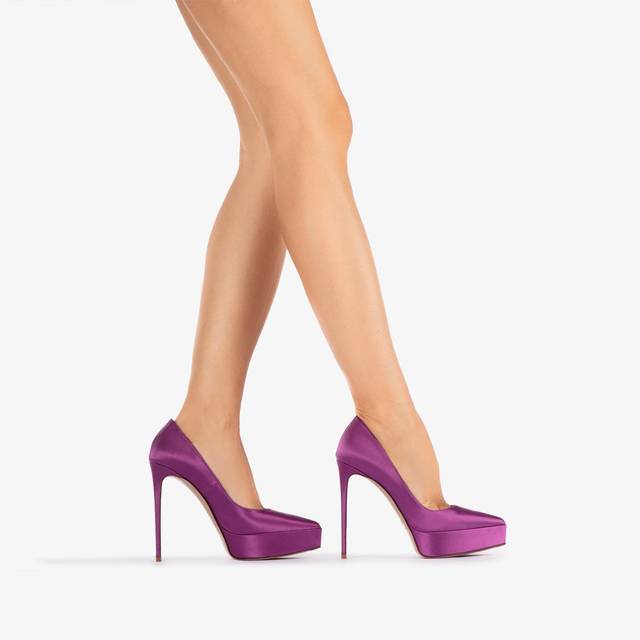 Le Silla Décolleté con plateau satin lavanda darling Vendite Flash