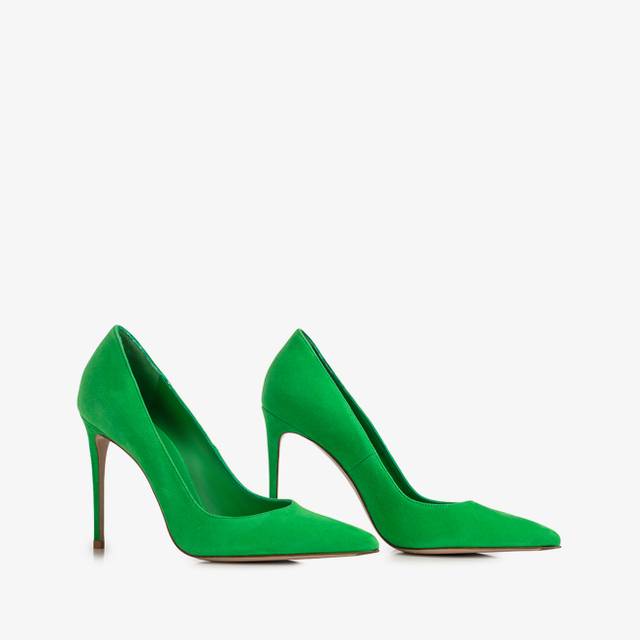 Le Silla Décolleté camoscio verde emerald In Saldo