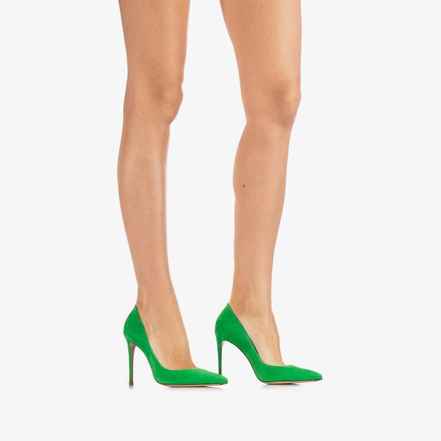 Le Silla Décolleté camoscio verde emerald In Saldo