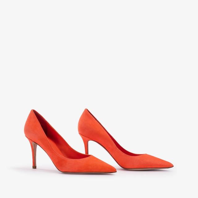 Le Silla Décolleté camoscio arancione punch Prezzo di fabbrica
