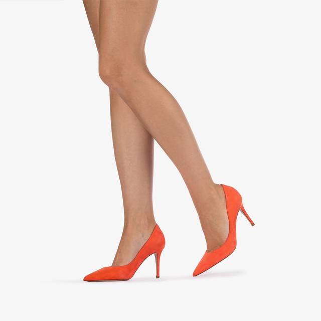 Le Silla Décolleté camoscio arancione punch Prezzo di fabbrica