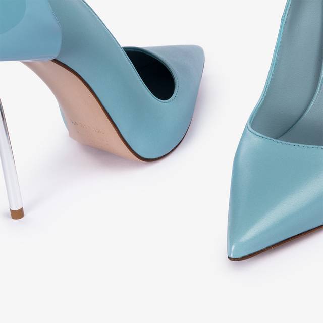 Le Silla Décolleté pelle azzurra sugar Shopping online