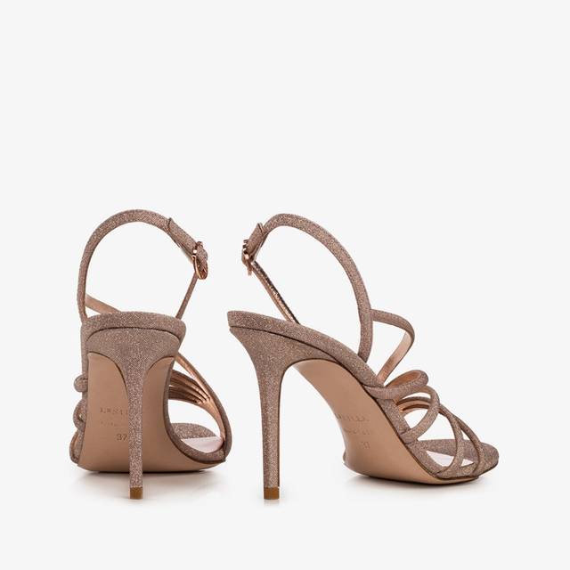 Le Silla Sandalo tessuto glitterato nude skin Offerta Pasqua
