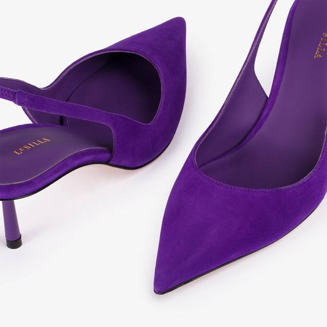 Le Silla Slingback camoscio viola kamala Offerta Giorno del Papà