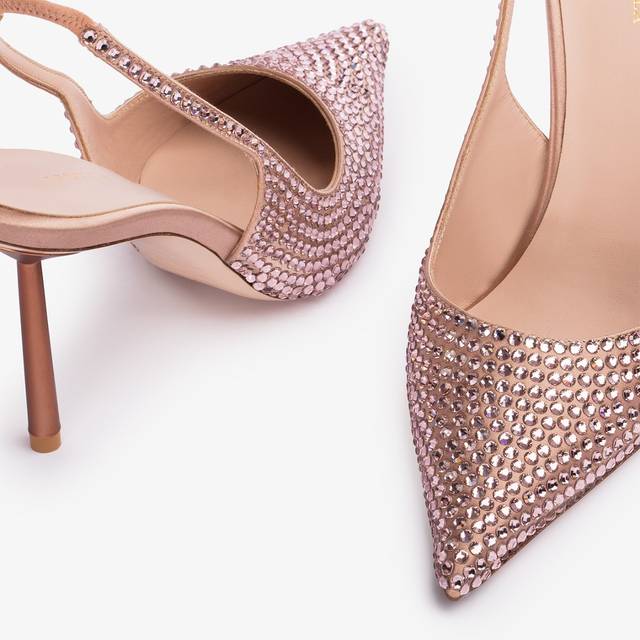 Le Silla Slingback cristalli nude phard Offerta San Valentino