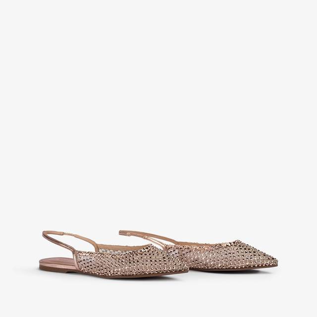 Le Silla Slingback gioiello rete oro rosa e Cristalli Latest fashion