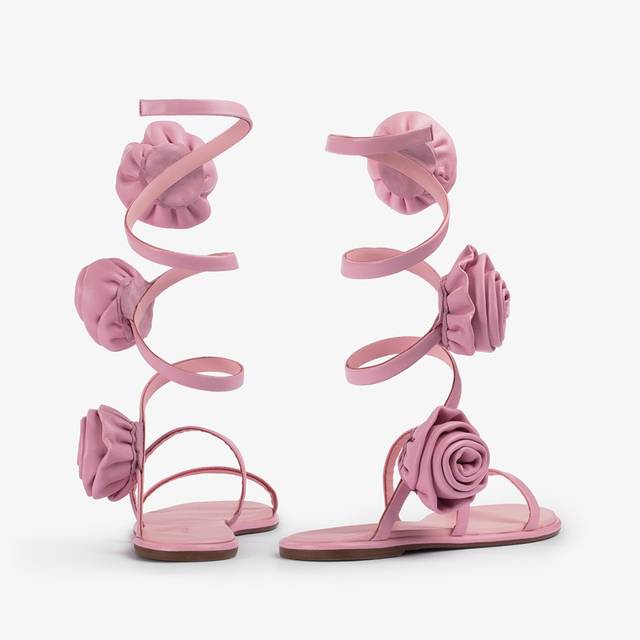 Le Silla Sandalo pelle rosa dea Offerta temporanea