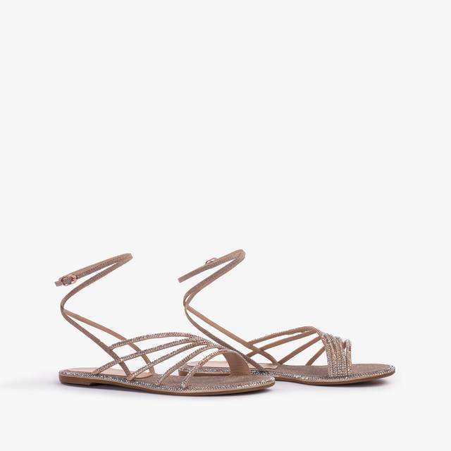 Le Silla Sandalo tessuto glitter nude skin Offerte esclusive