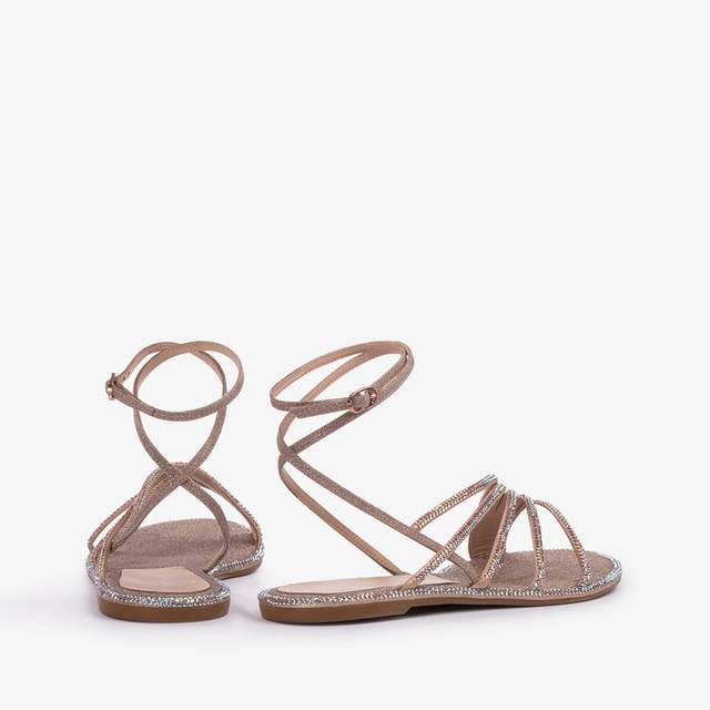 Le Silla Sandalo tessuto glitter nude skin Offerte esclusive