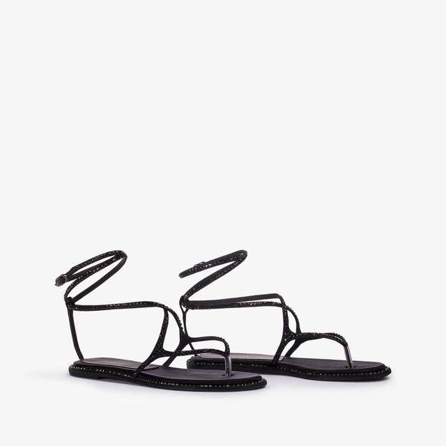 Le Silla Sandalo raso nero jet con Cristalli Nuovi prodotti